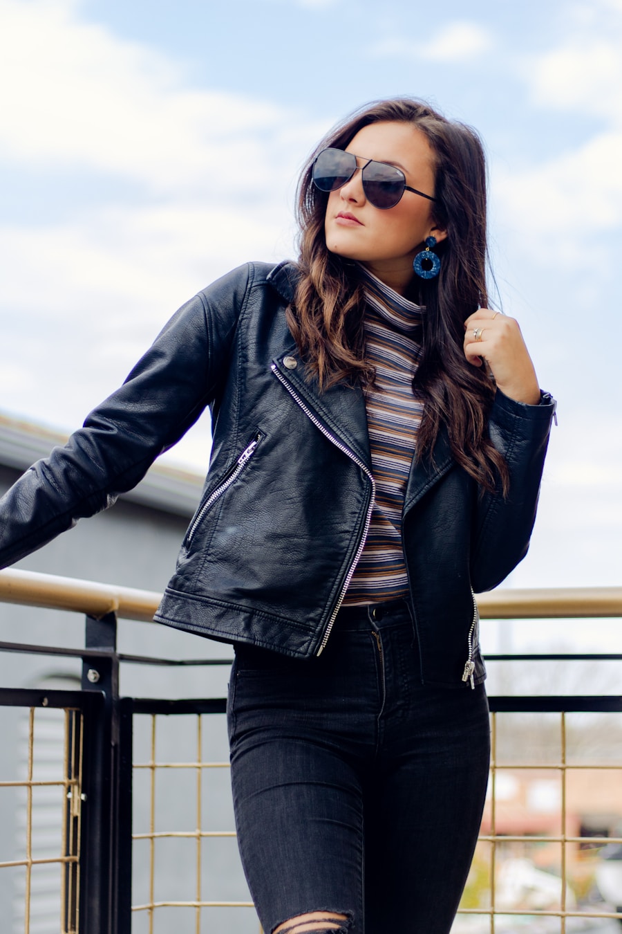 Photo black biker jacket