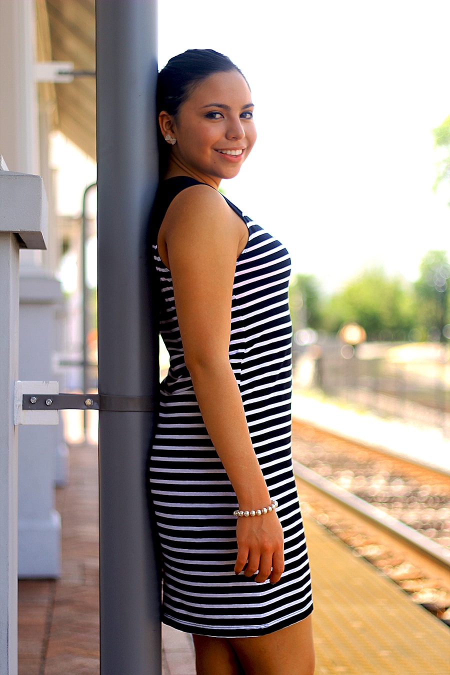 Photo black white dress