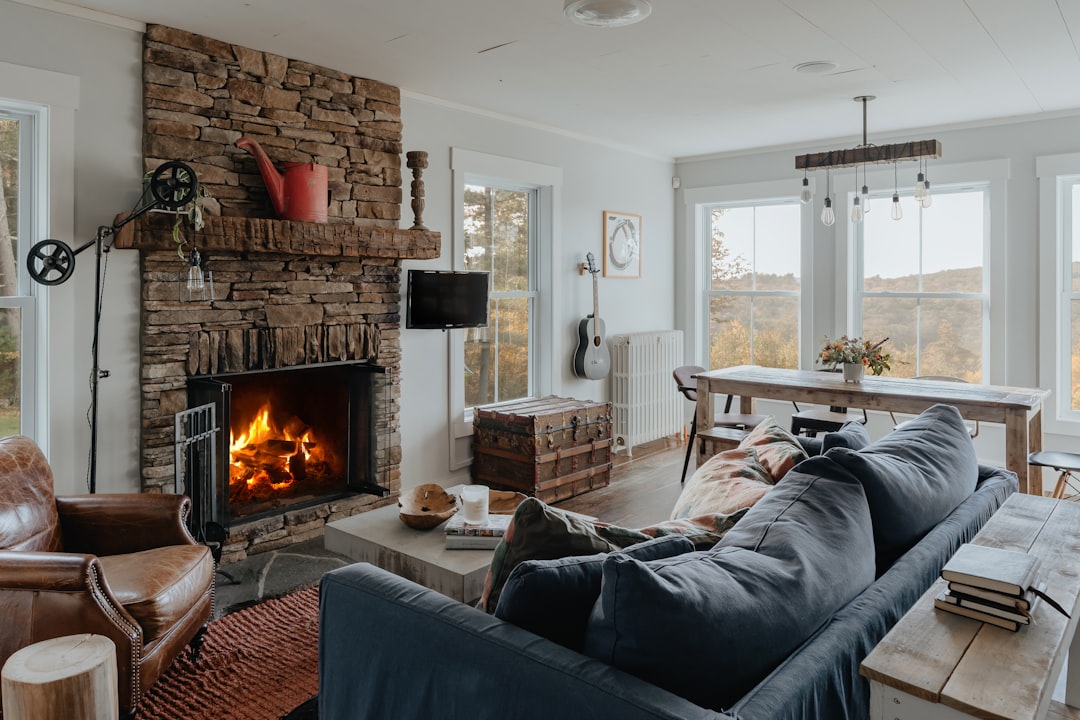 Photo fireplace living room